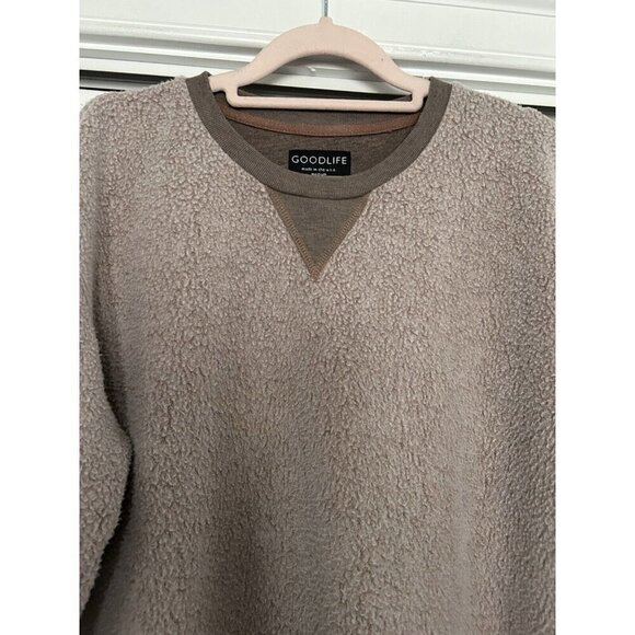 Goodlife Reverso Fleece Sweatshirt Macchiato Brown Size M - Picture 2 of 10